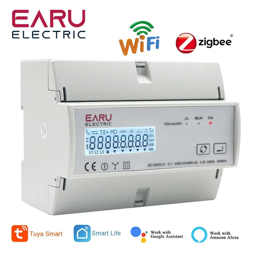 Tuya WiFi ZigBee     KWh   °  Modbus RTU 3*85/190V Ǵ 230/400VAC